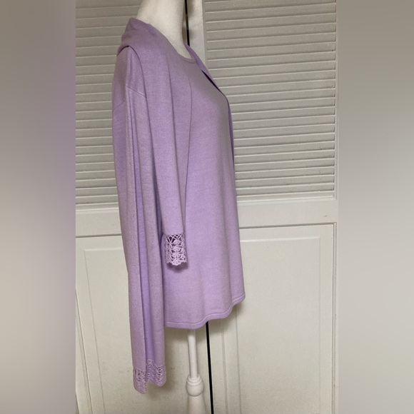 NWT Sag Harbor Shade of Lavender Sweater With Detachable Scarf Size XL - Picture 4 of 13